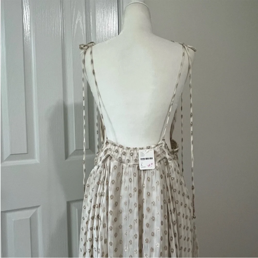 Free People Gold And Cream Maxi Dress - Picture 13 of 15